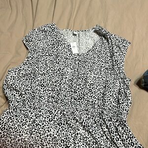 New with tags, Old Navy, sleeveless leopard empire waist, drawstring dress